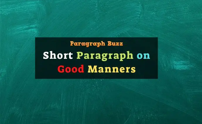 paragraph on manners