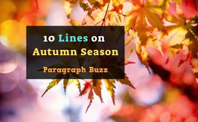 10 Lines on Autumn Season in English