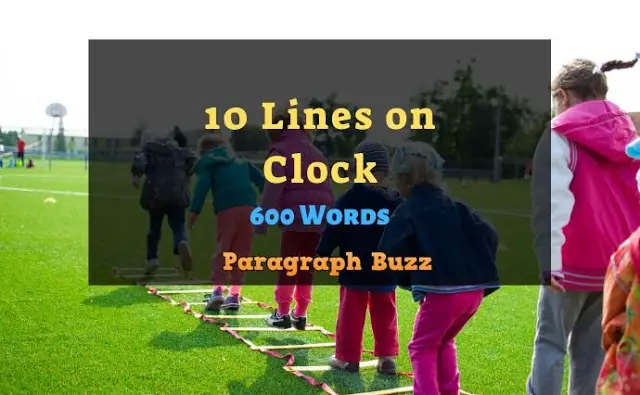 10 Lines on Clock in English