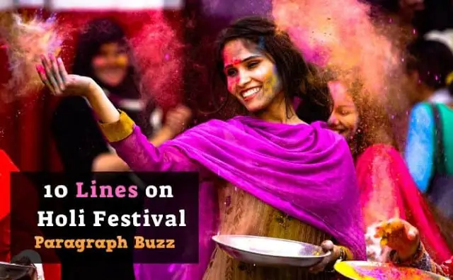 10 Lines on Holi Festival in English