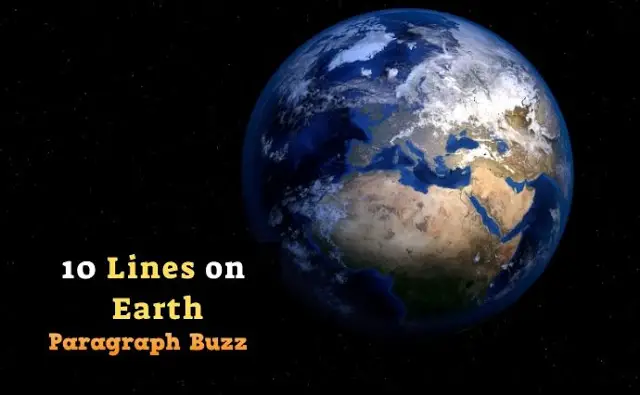 10 Lines on Earth in English