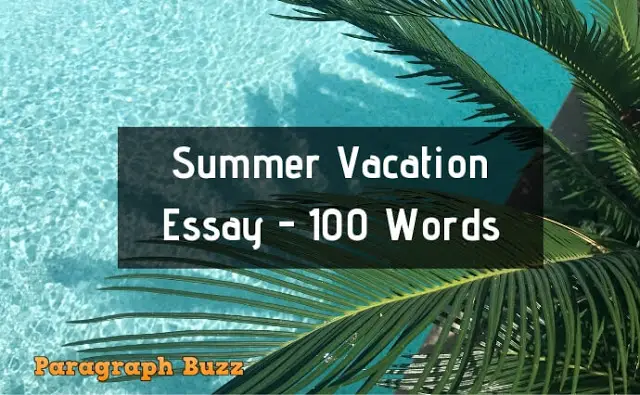 How I Spent My Summer Vacation Essay 100 Words