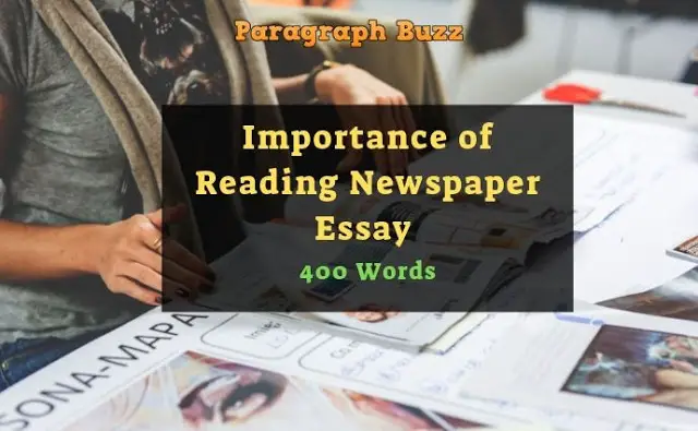 Importance of Reading Newspaper Essay in 400 Words