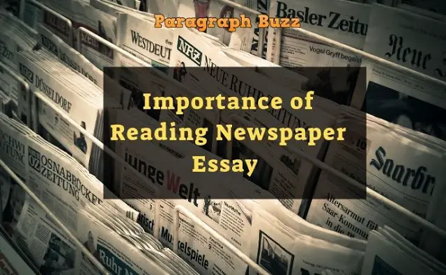 Importance of Reading Newspaper Essay