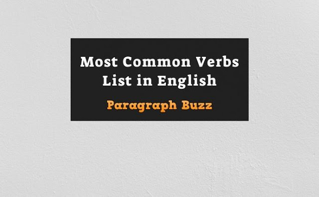 Most Common Verbs List in English