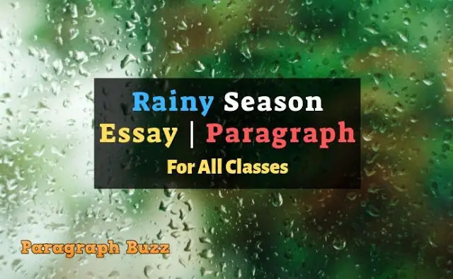 essay on rainy season 150 words