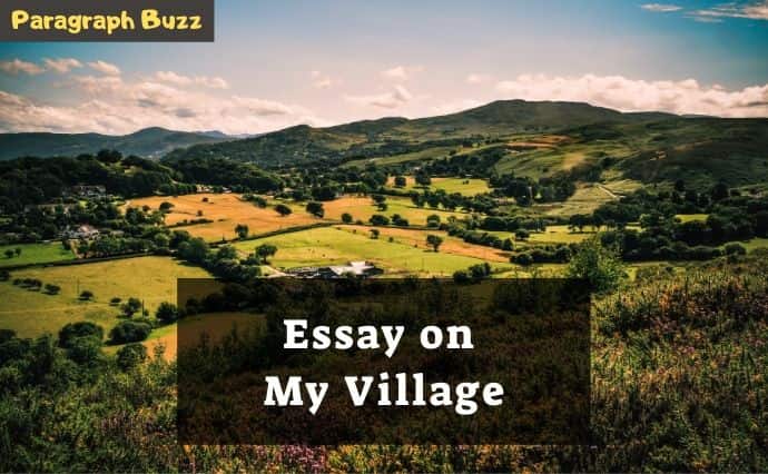 my village essay for kids