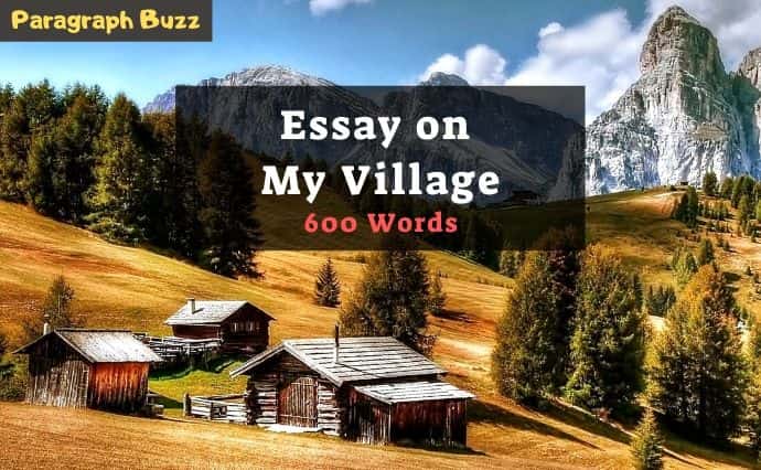 my village essay for kids